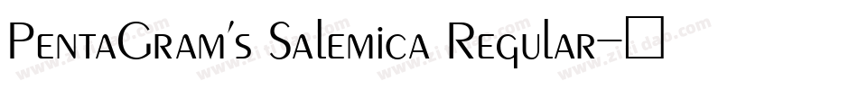 PentaGram’s Salemica Regular字体转换